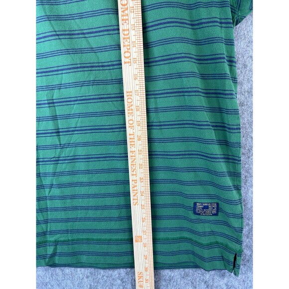 Vintage Tommy Hilfiger Shirt Men's Size XL Green Striped Hooded Short Sleeves - Picture 5 of 7